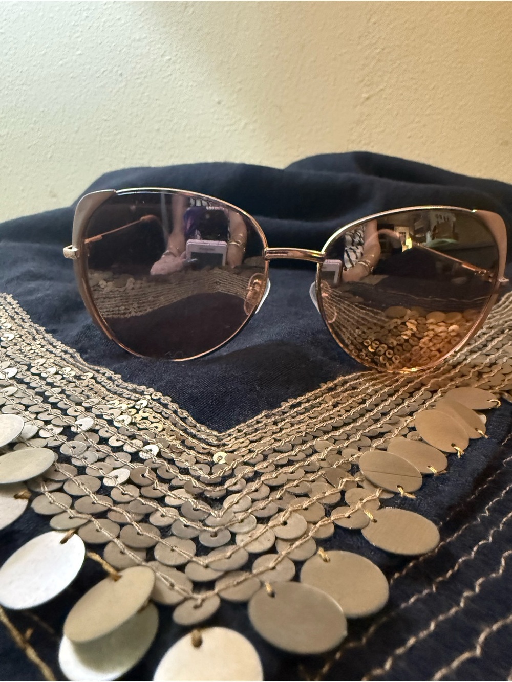 Rose Gold Women’s Sunglasses - Stylish Cat-Eye Shades